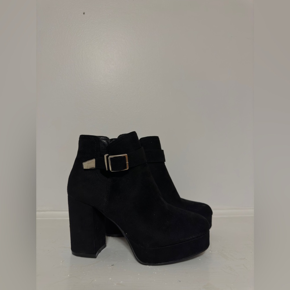 Platform Buckle Booties